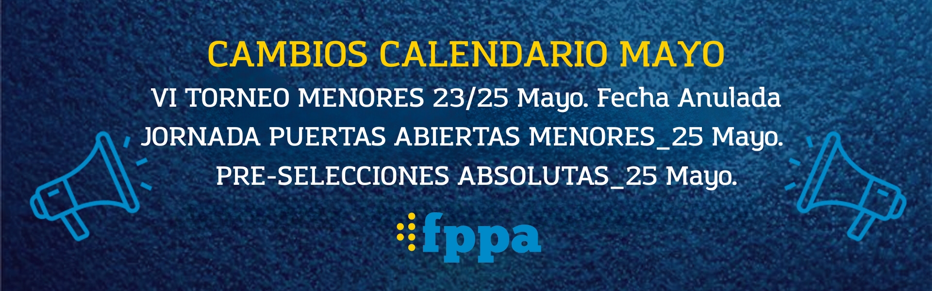 CAMBIOS CALENDARIO MAYO
