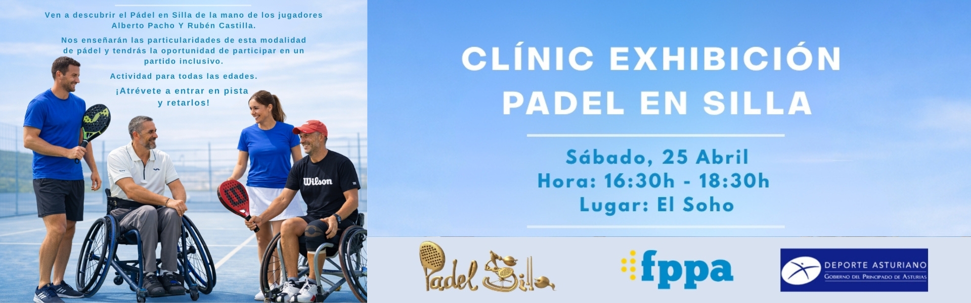 CLÍNIC EXHIBICIÓN PADEL EN SILLA