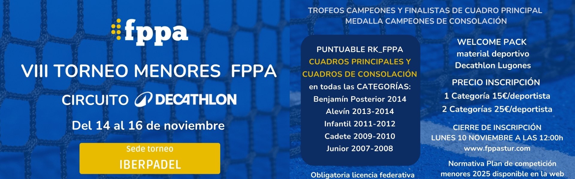 VIII TORNEO DE MENORES FPPA 2025