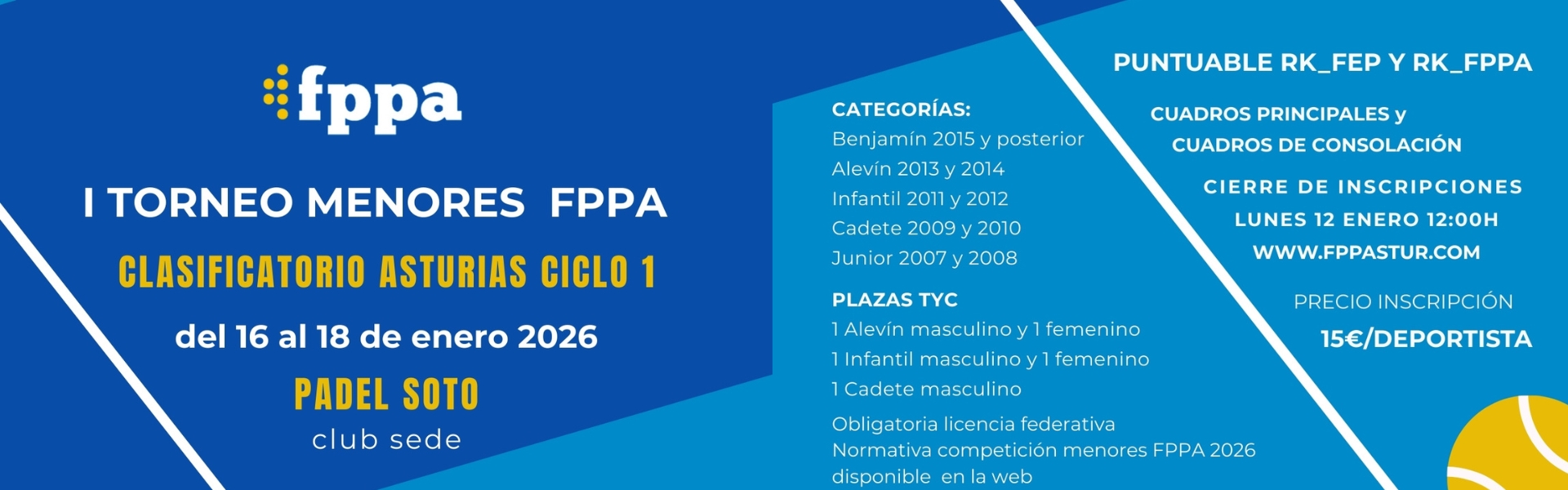 I TORNEO MENORES FPPA 2026